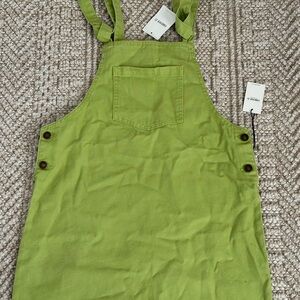 Forever 21 Green Pinafore Dress